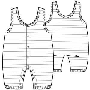 Fashion sewing patterns for BABIES One-Piece Dungarees 6678